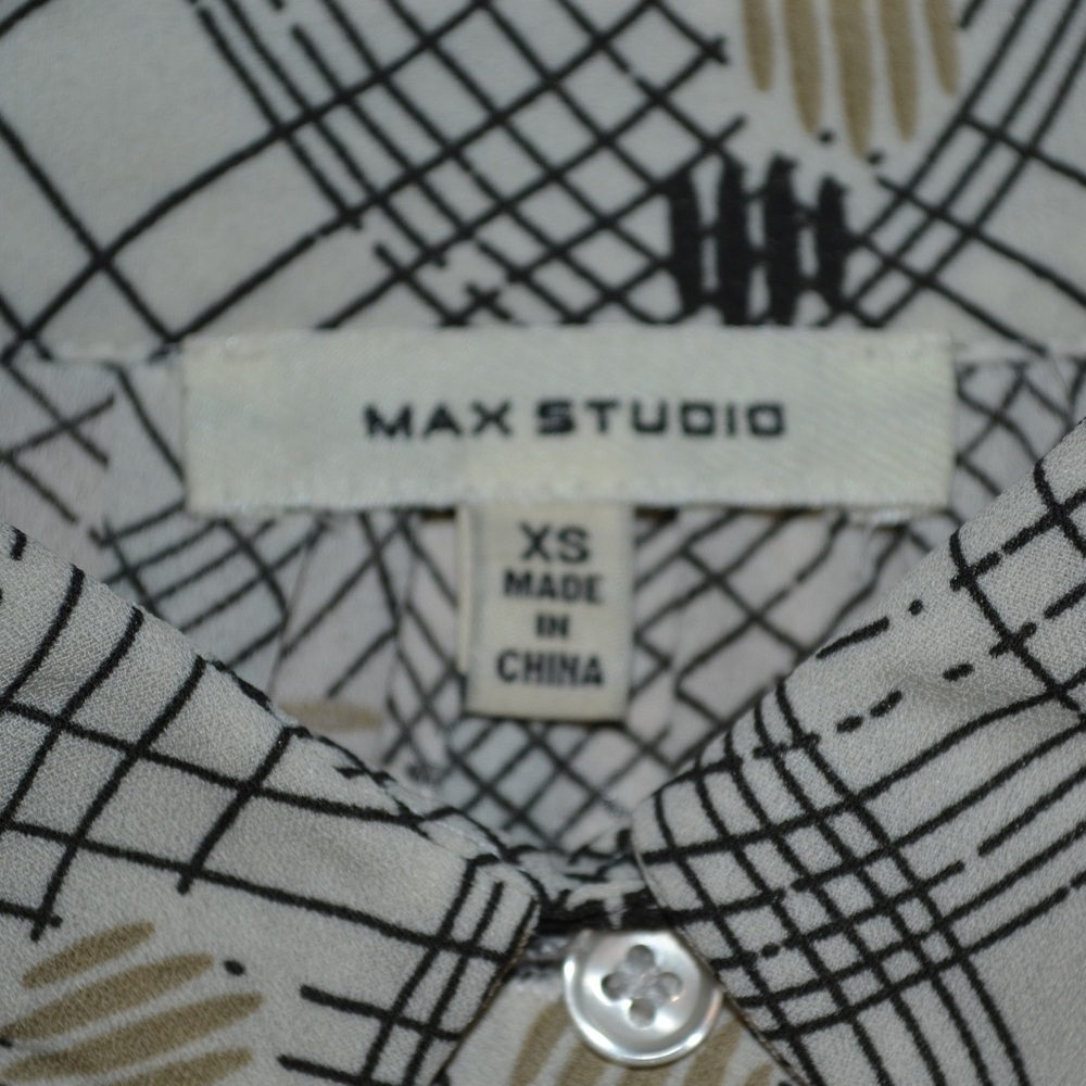 Women’s Max Studio Button Down Blouse, Size Xs - image 6